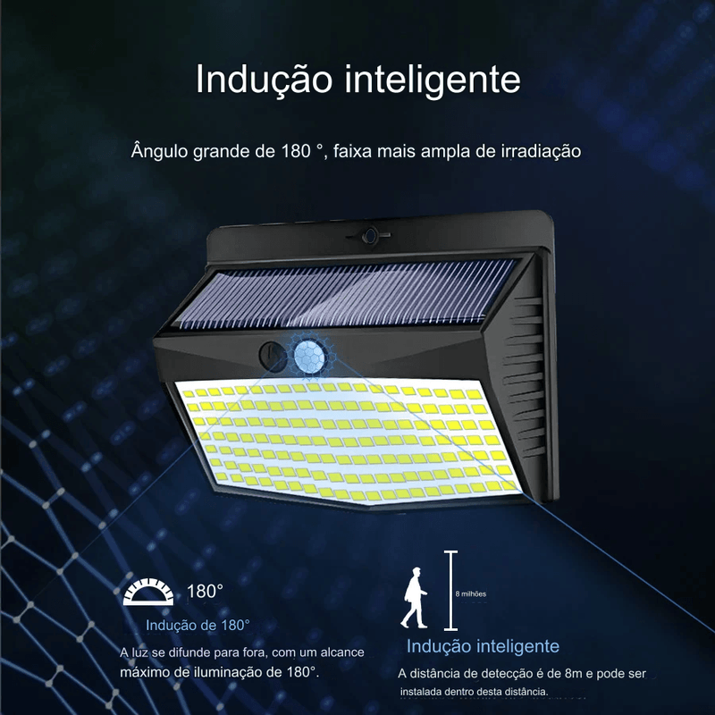 Luz de Led Solar com Sensor automático - Utopia